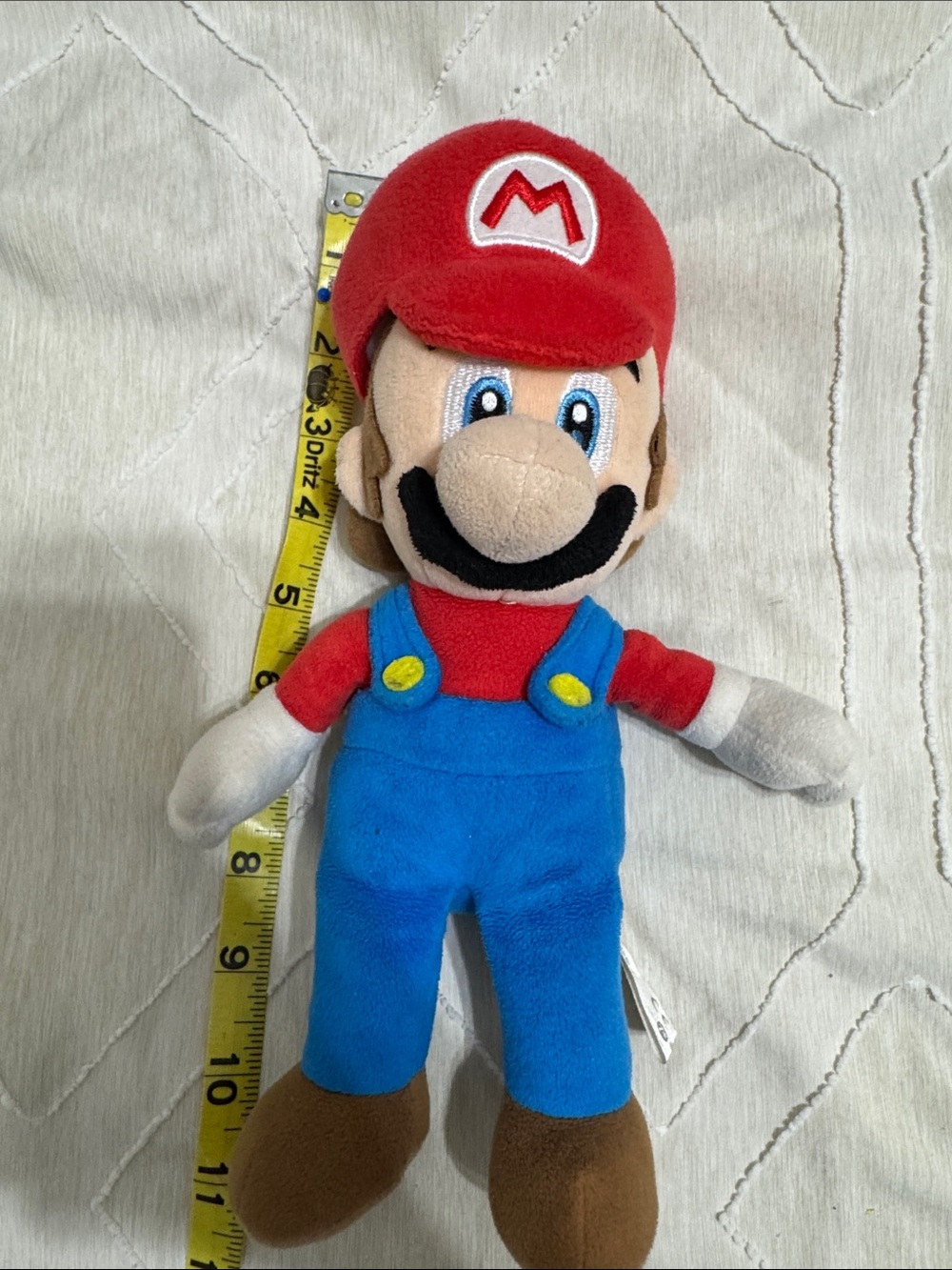 Nintendo Red & Blue Mario Plush with Embroidered 'M' Cap